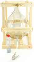 Alberts Premium Selection Glasballon, Weinballon 15 Liter im Holzgestell