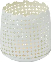 Lambert Windlicht Eisen natur, innen weiss H 11 D 11 cm 60040646 SK