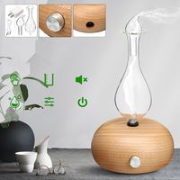 Holz USB Luftbefeuchter Aroma Diffuser 7 Farbe Led Beleuchtung Aromatherapie