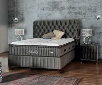 Pointhome Bss Bedding Boxspringbett Set 180x200 cm, Fluffy, H3, Orthopädische Matratze, 7 Zonen Allergenfrei und Atmungsaktiv, Matratze mit Topper