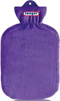 Flauschbezug  lila mit Wärmflasche