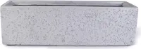 Köhko® Blumenkübel aus Fiberglas neuartiges Stein-Optik Pflanzkübel 65x22x22 cm Elfenbeinfarben Trog