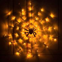 LED Halloween Dekoration Spinnennetz Party Deko Innen Außen Beleuchtung Lichter