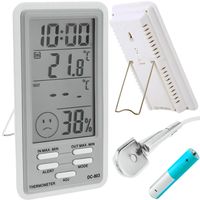 Thermometer Hygrometer Digital mit LCD Sensor Temperatur Thermo-Hygrometer Luftfeuchtigkeit Raumthermometer Babyzimmer Wohnzimmer Büro Kühlschrank Retoo