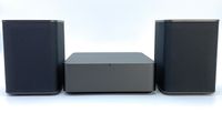 LG SPQ8-S kabellose Rück-Lautsprecher (140 Watt) für die LG Soundbars DS90QY & DS80QY, Dark Steel Silver [Modelljahr 2022]