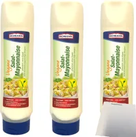 Homann vegane Mayonnaise 50% laktose glutenfrei 3er Pack (3x875ml Tube) + usy Block