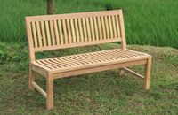 Gartenbank PICADELLY 2-Sitzer ohne Armlehnen 120 cm aus Teak Holz Holzbank NEU 
