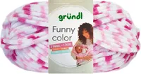 Gründl Funny Color, Chenillegarn,Babywolle,100g/120m,100% Polyester fuchsia-rosa color (02)