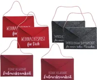 6 Stück Briefumschlag aus Filz Weihnachtspost Geschenktaschen