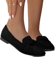 Damen Schuhe Mokassins Velours Komfort Slipper Halbschuhe Loafer Exma Schwarz Gr.37