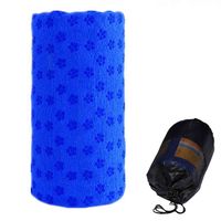 Yoga-Handtuch, heißes Yoga-Matten-Handtuch – schweißabsorbierend, rutschfest für heißes Yoga, Pilates und Workout, Blau