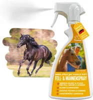 EMMA Schweif-  Mähnenspray für Pferde  Vanille Duft 500ml Fellpflege Pferd I Glanzspray  Kämmbarkeit für Fell Mähne Schweif I Schweifspray
