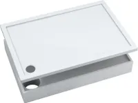 AQUABAD® Duschwanne SET Basic Smooth White 70x100cm Rechteck inkl. Styroporträger