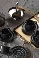 Hermia Concept, Kütahya- KTP9636, Anthrazit, Kaffeetassen, 100% Porzellan