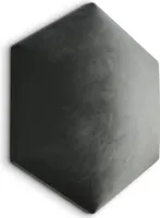 Muralo Polsterpaneel HEXAGON Wandpolster Wandkissen Bettkopfteil Wandpaneel Magic Velvet Grau 2241 26cm x 30cm
