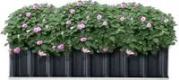 Pflanzbeet Zevenaar 118 x 90 x 30 cm Hochbeet Pflanzkasten wetterfest Blumenbeet verzinkter Stahl Anthrazitgrau