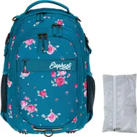 Schulrucksack Elephant Hero Signature Schultasche Rucksack Schulmappe Mädchen 12847 Blue Flower + Regencover