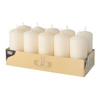 PAPSTAR Stumpenkerzen - 40 Mm Durchmesser, 90 Mm Hoch, Goldgelb, 40 Stück Pro Karton