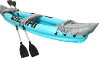 EISHAI 2-Personen aufblasbares Kajak – inkl. Paddel & Pumpe, robustes PVC, max. 180 kg, ideal für Seen & Flüsse, leicht transportierbar blau| EH-14