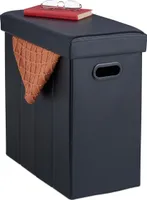 relaxdays Čierna stolička imitácia kože