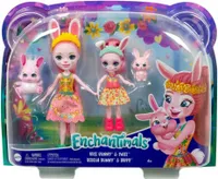 MATTEL Enchantimals herný set bábika + ošetrovateľka s 2 zvieratkami 5 druhov