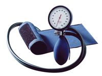 boso Clinicus II Blutdruckmessgerät, Doppelschlauch, Klettmanschette blau