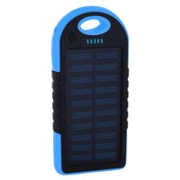 XLayer PLUS Solar 4.000mAh schwarz/blau Powerbank Akku Solar-Panel