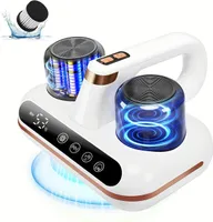 Handstaubsauger, 5-in-1 Matratzenstaubsauger mit LCD-Display, 16 KPa Matratzensauger, entfernt 99,9 % der Allergene aus Matratzen, Betten, Sofas, Weiß