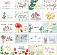 LifeDesign Postkarten Set mit 20 einzigartigen Glückwunschkarten Geburtstagskarten Grußkarten, Happy Birthday Karten, DIN A6 Karten zum Geburtstag, zu Jubiläum, Taufe, Hochzeit, Einschulung uvm
