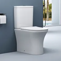 doporro Design Stand-WC Toilette Aachen304T bodenstehend Tiefspüler mit Silent-Close spülrandlose Toilette spülrandloses WC