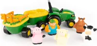 John Deere - Vůz na seno se zábavnými zvuky zvířat