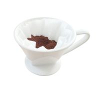 Kaffeefilter Keramikfilter Permanentfilter Filter Größe 4 für Filtertüten 1x4 1 Loch Wiederverwendbar ca. 765 Gramm Gewicht für einen sehr sicheren Stand