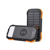 Choetech Solar Powerbank mit induktivem Laden 10000mAh Qi 5W orange (B659)