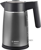 Bosch TWK5P480 Wasserkocher Edelstahl/schwarz, Farbe:Grau