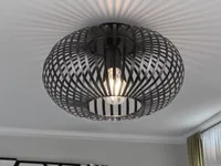 Trio Leuchten Johann Deckenleuchte Ø30cm 60W Schwarz