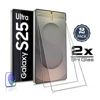 2x Samsung Galaxy S25 Ultra - Panzerglas - Vollkleber! Panzerfolie Schutzglasfolie Displayschutzglas Echt Glas Display Schutz Folie 9H 2 Stück