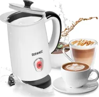 Duronic MF130 Automatischer Milchaufschäumer | 240 ml Behälter mit Induktion | Elektrischer Milchschäumer mit Rühreinsatz | Heißer und kalter Milchschaum für Kaffee, Kakao | Rühren und Schäumen
