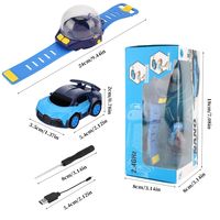 Fernbedienung Autouhr Spielzeug Mini Fernbedienung Uhr Spielzeug USB Ladegerät RC Stunt Car Racing Armband mit Staubschutz Jungen Mädchen