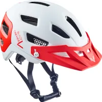 BLACK CREVICE - Damen & Herren MTB - Fahrradhelm - ENDURO | Farbe: Weiß/Rot | Größe: S/M (54-58 cm)