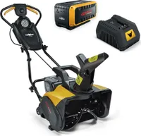 Mowox® EST 4640 Li – 40V Schneefräse mit Akku, Arbeitsbreite 46 cm, Verstellbarer Auswurfkanal mit Wurfweite bis zu 6 m (Lieferung inkl. Akku 4,0 Ah & Schnellladegerät)