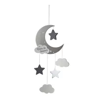Ozdobná dětská visačka Grey Moon