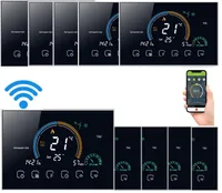 10X WiFi digitální LCD pokojový termostat Termostat pro 5A vodní topení Podlahové topení Hlasové ovládání APP Programovatelný Kompatibilní s Amazon Echo Google Home Tmall Nástěnný termostat
