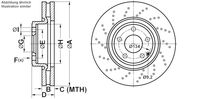 2x Bremsscheibe Gelocht/innenbel Ø 322 mm Vorne (24.0132-0170.1) Vorne von ATE (Set24.0132-0170.1) Bremsanlage Bremsscheibenset, Scheibenbremse, Satz, Bremsscheibensatz