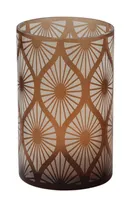 Fink Calana  Windlicht  Glas  braun  Höhe 20 cm  Durchmesser 12 cm 115168