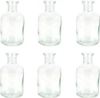 Vasen Glas 10cm klar transparent 125ml, 6er Set