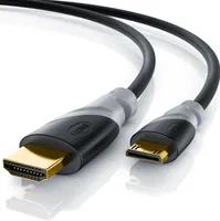 CSL HDMI Typ C (Mini) 2.0 zu HDMI Typ A Kabel, Ultra HD, UHD, 2160p, 4k bei 30 Hz, 1080p, 3D, Ethernet - 3m