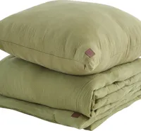 Musselin Bettwäsche Set 155x220 olive