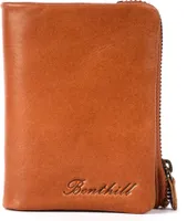 Benthill Kleine Geldbörse Echt Leder - Damen Geldbeutel mit RFID Schutz - 6 Kartenfächer - Slim-Wallet inkl. Geschenkbox
