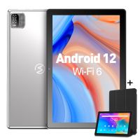VASOUN 10 Zoll Android 12 Tablet B10, 3 GB RAM + 64 GB ROM, Quad-Core-Prozessor, Wi-Fi 6, 1280 * 800 IPS, 6000-mAh-Akku, Dual-Kamera, mit passender Schutzhülle
