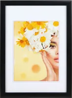 Kunststoffrahmen mit Klarglas Bilderrahmen PS-1 Frame Foto Collage Portraitrahmen Glasscheibe - Farbe: Schwarz | Format: 21x29,7 DIN A4